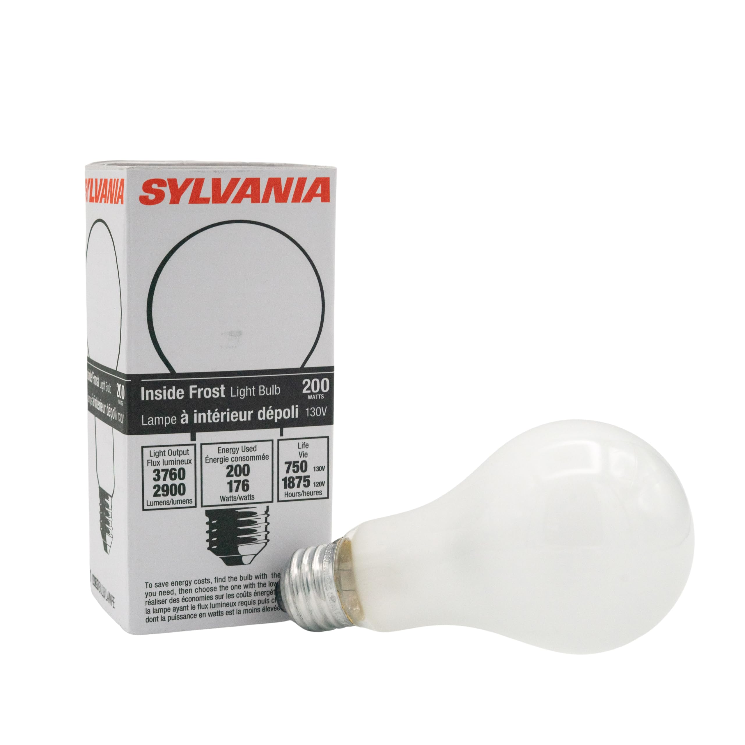 Sylvania Incandescent 200 Watt A21 E26 Base, Light Bulbs, Dimmable